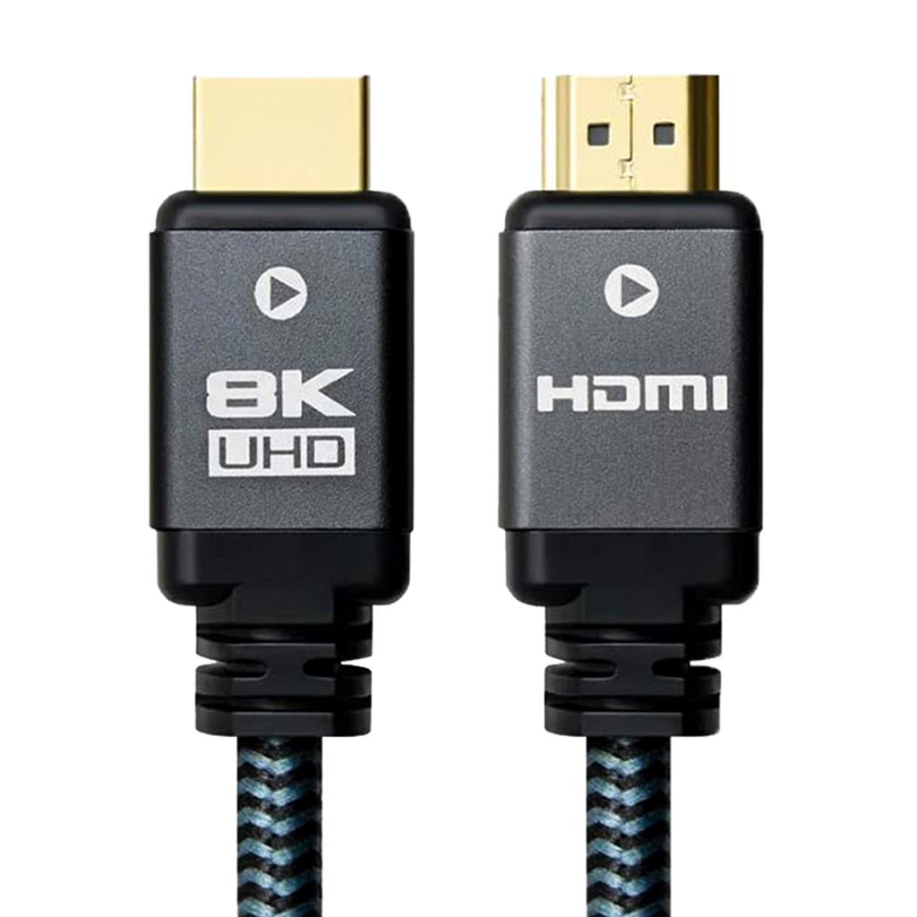 PREVO HDMI-2.1-3M | HDMI cable | 48Gbps 8K@60Hz | 3m | Black and grey
