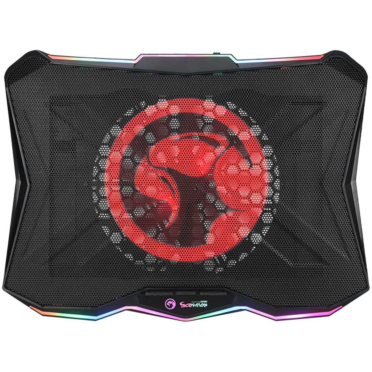 Marvo FN-40 Atlas 40 | Laptop cooling stand | RGB with USB hub | Up to 17 inches