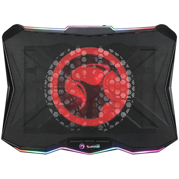 Marvo FN-40 Atlas 40 | Laptop cooling stand | RGB with USB hub | Up to 17 inches