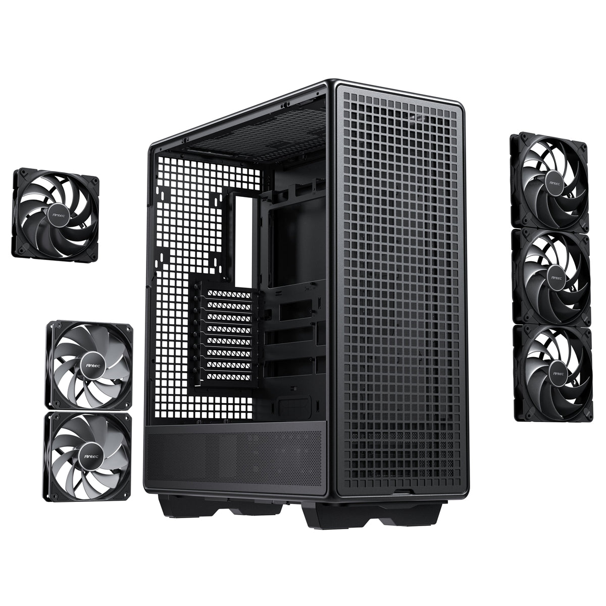 Antec 900 | Full tower PC case | 6 pre-installed fans | Black
