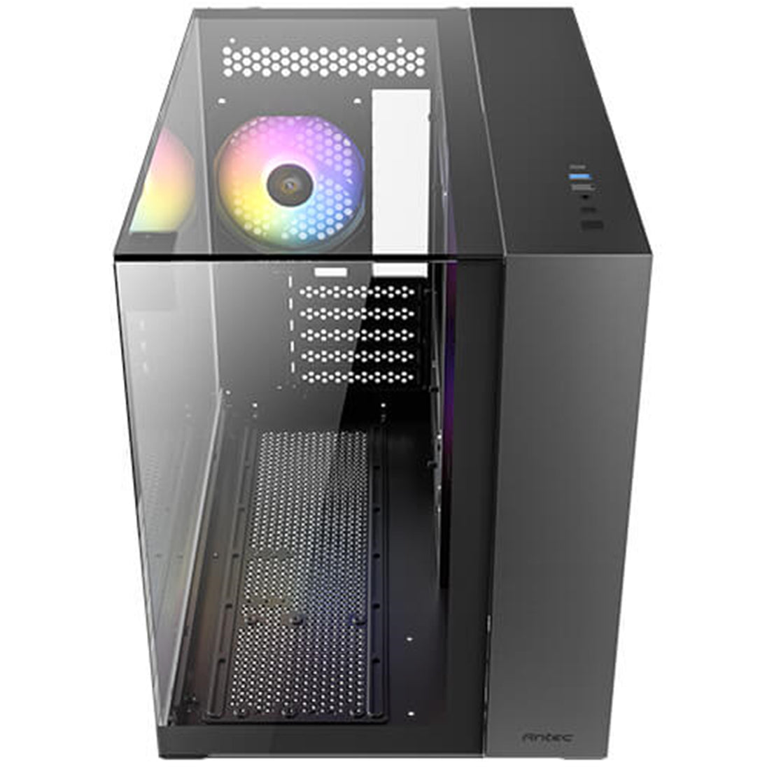 Antec CX600M Trio ARGB | Micro-ATX dual-chamber case | 3 x 120mm fans | Black