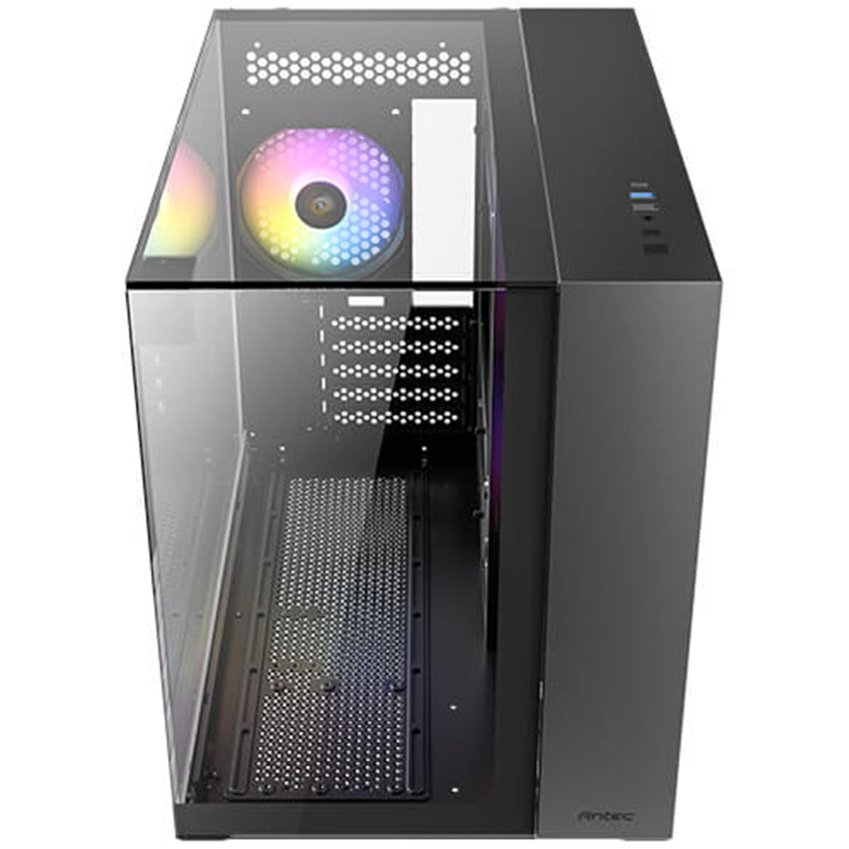 Antec CX600M Trio ARGB | Micro-ATX dual-chamber case | 3 x 120mm fans | Black