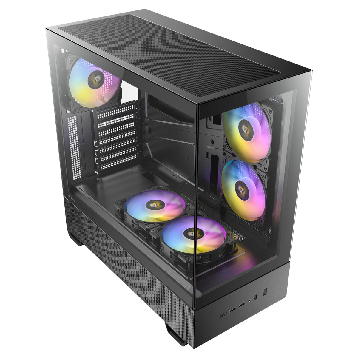 Antec CX705 ARGB | Mid tower PC case | 5 PWM fans | Panoramic glass | Black
