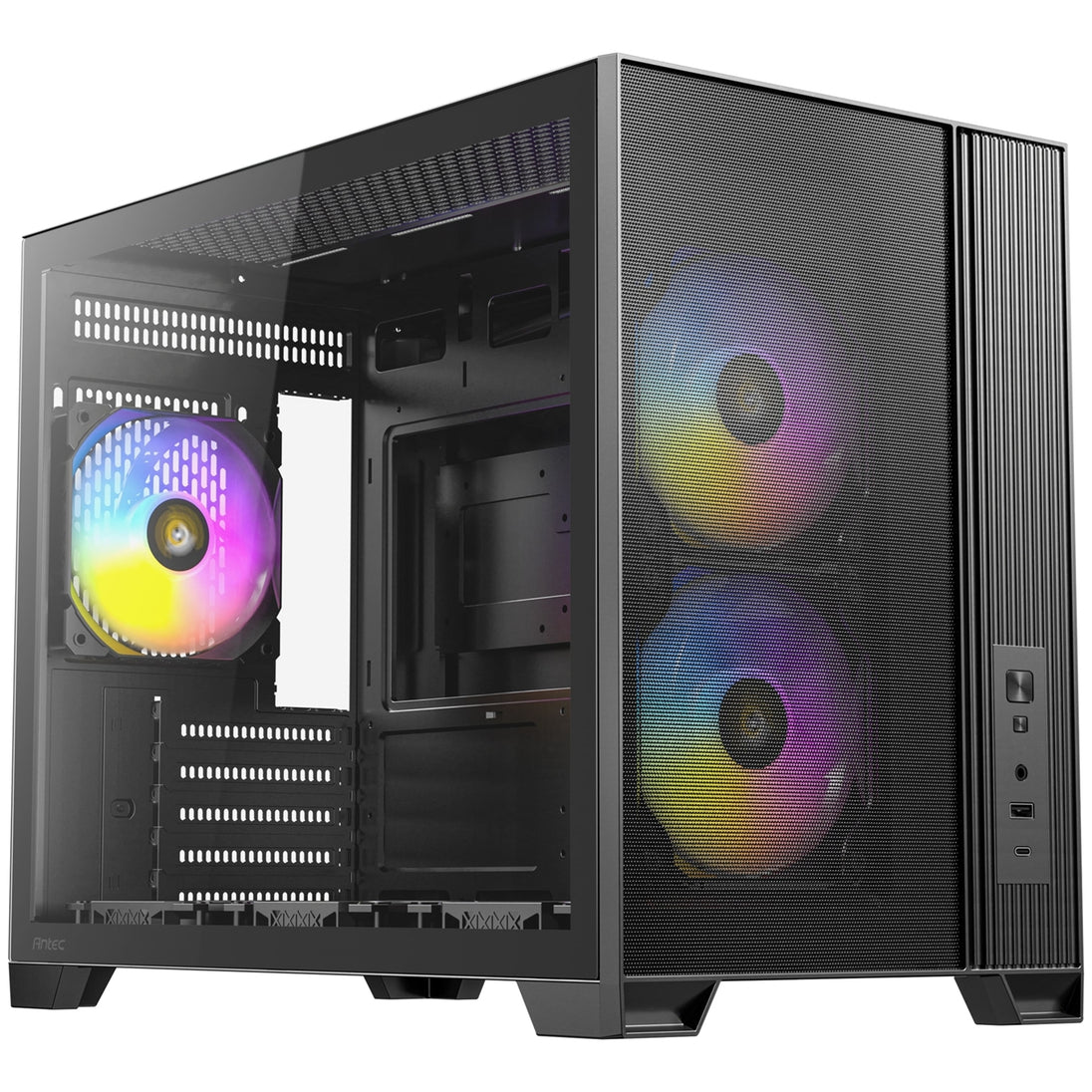 Antec FLUX M | Micro-ATX PC case | Six PWM fans | Black