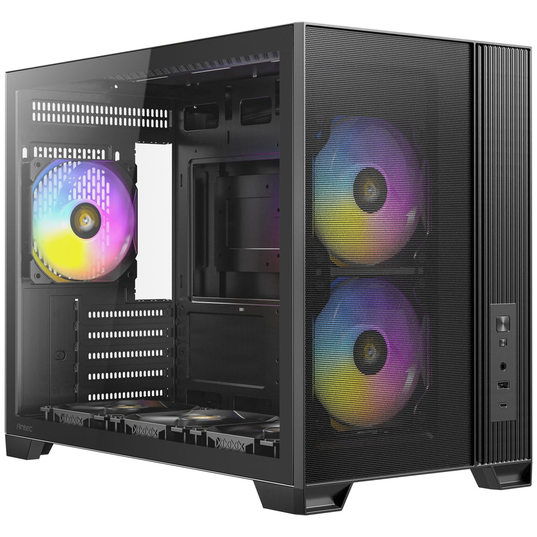 Antec FLUX M | Micro-ATX PC case | Six PWM fans | Black