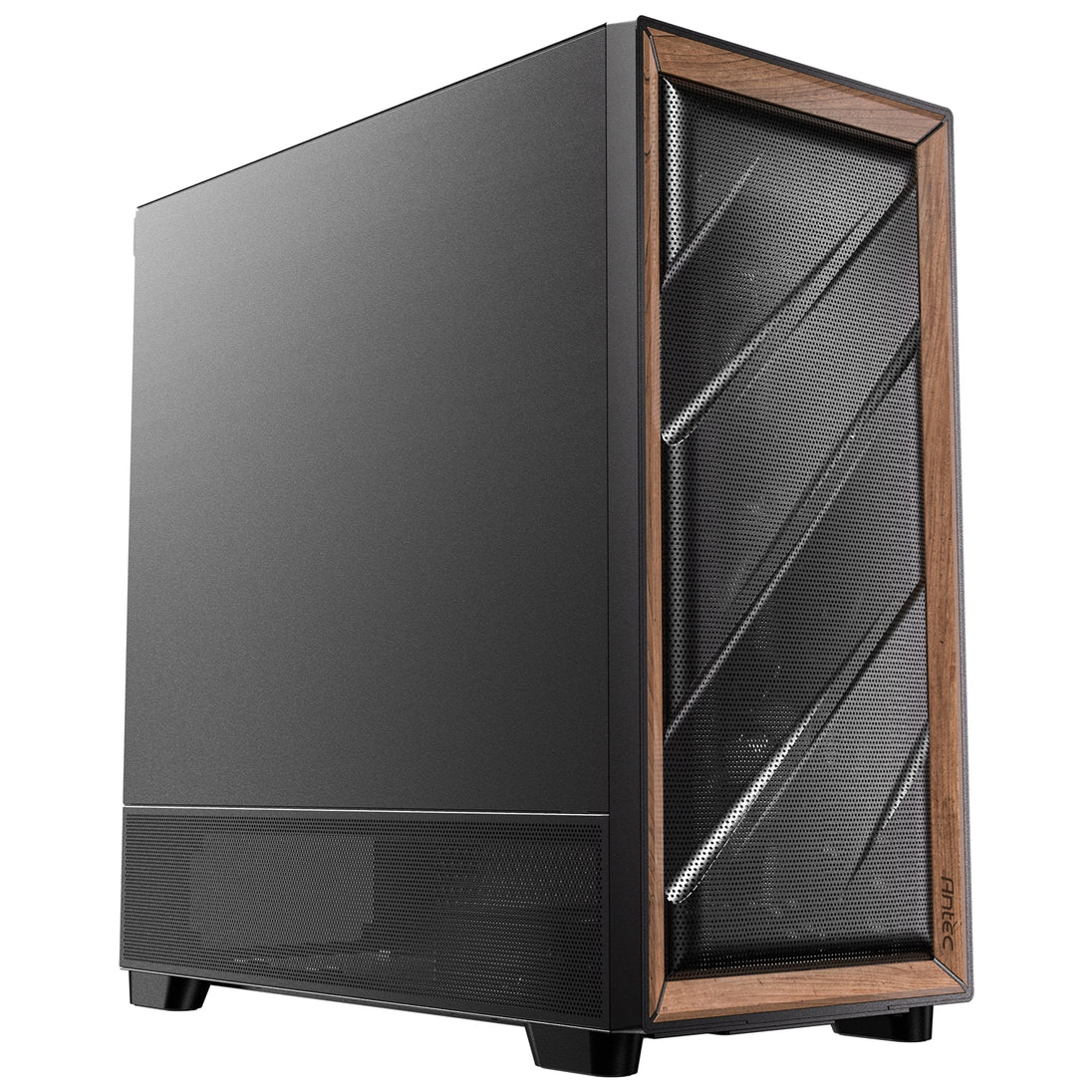 Antec FLUX SE | Mid tower PC case | 5 PWM fans | Walnut and black