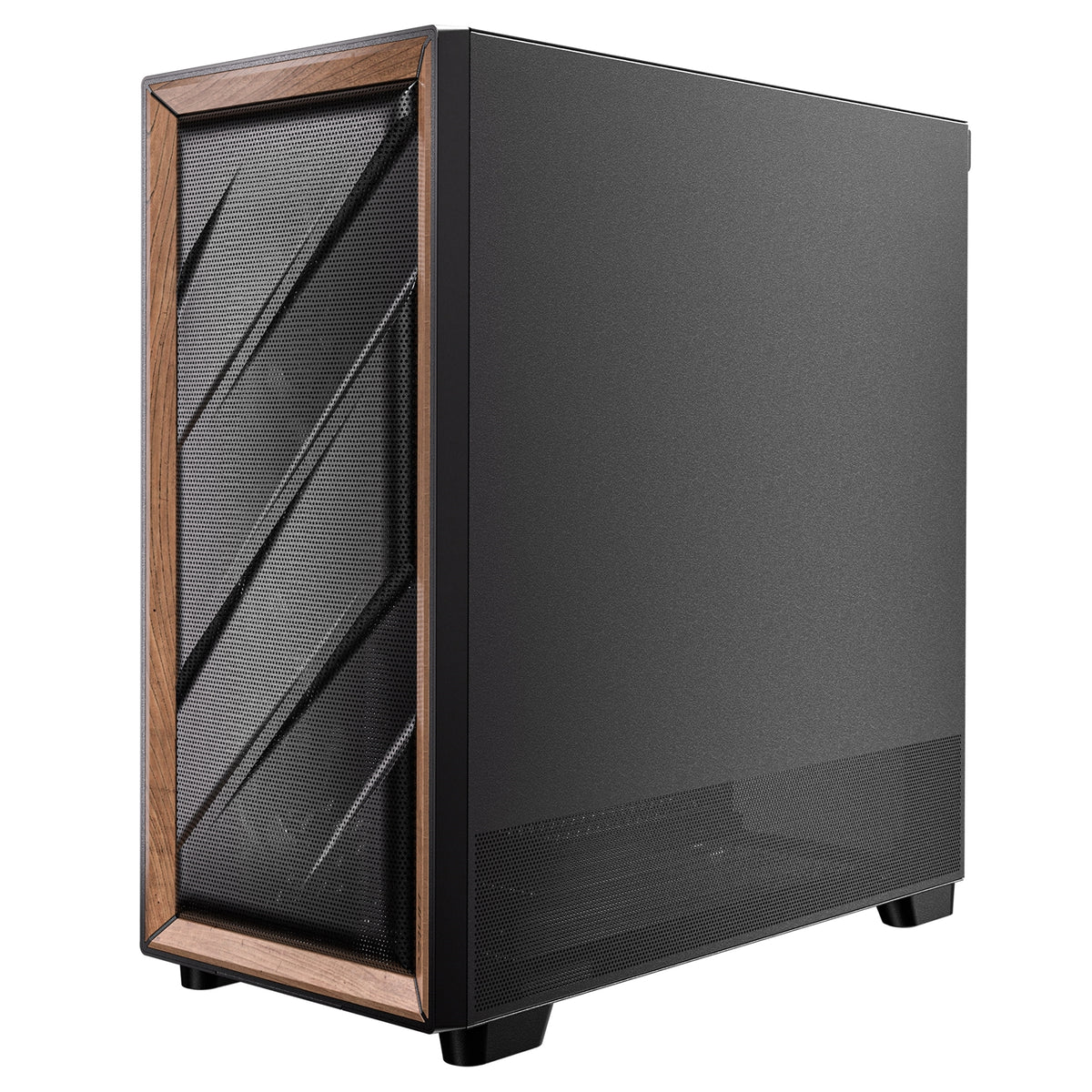 Antec FLUX SE | Mid tower PC case | 5 PWM fans | Walnut and black