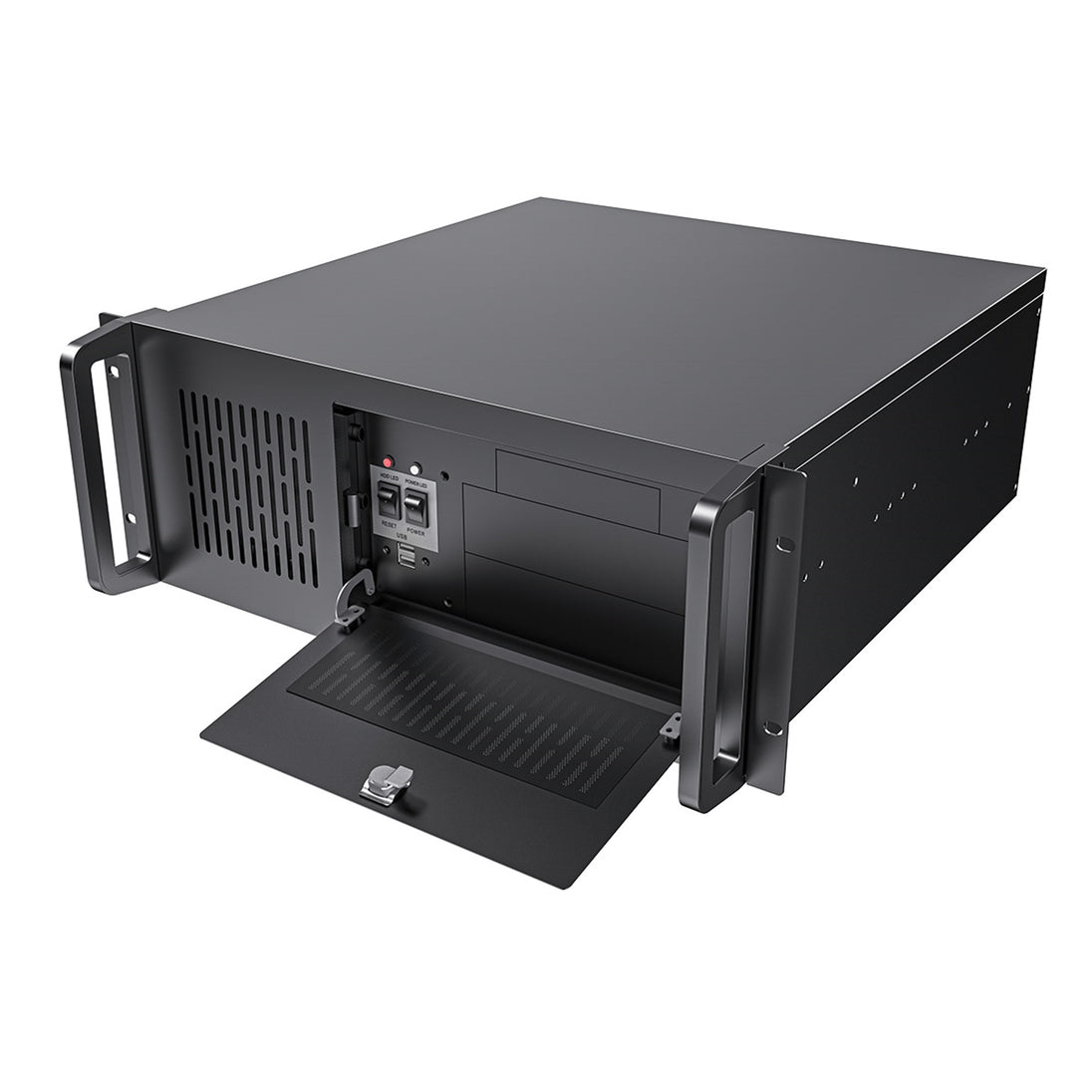 CiT 4U 500 | Rackmount server case | ATX support and 8 HDD bays | Black