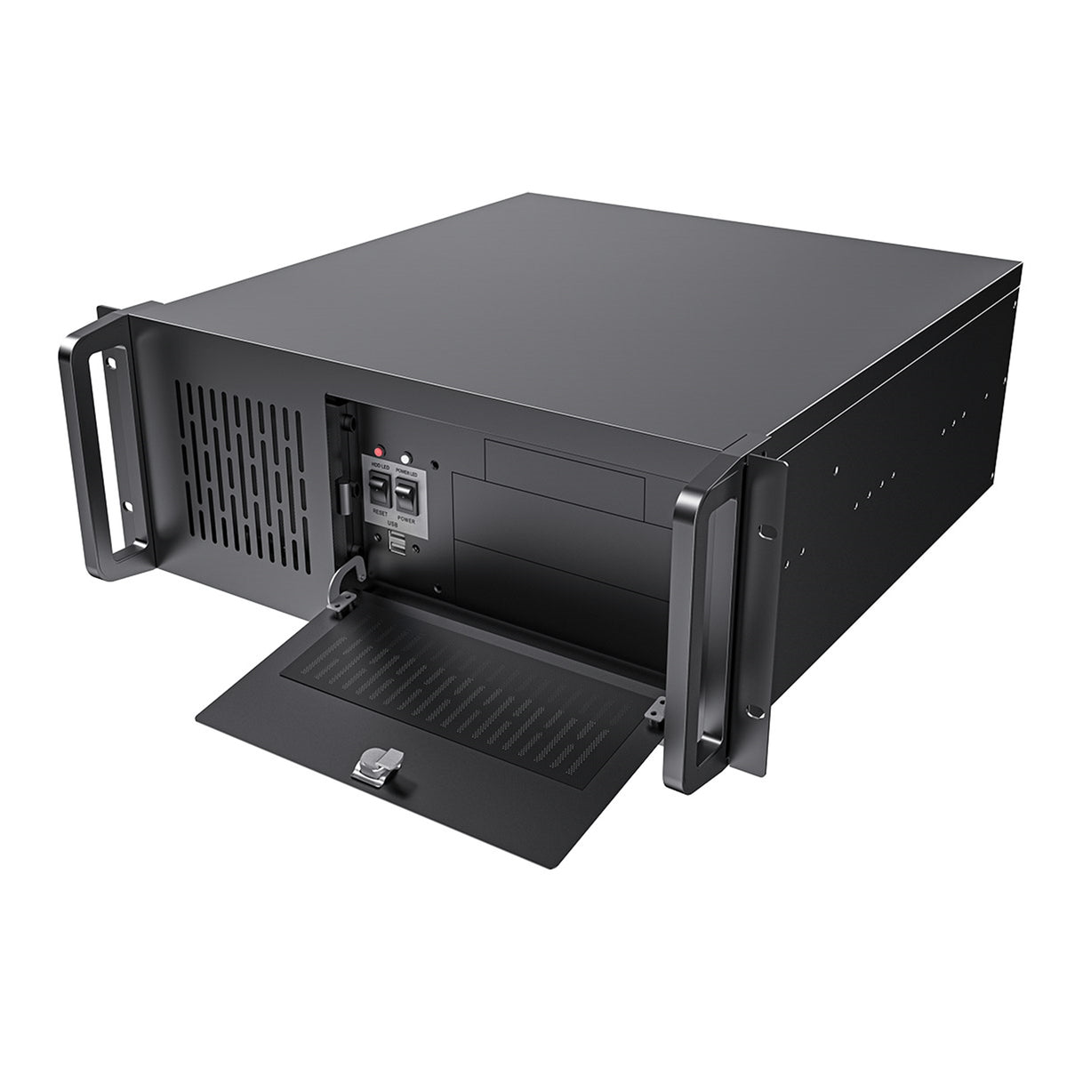 CiT 4U 500 | Rackmount server case | ATX support and 8 HDD bays | Black