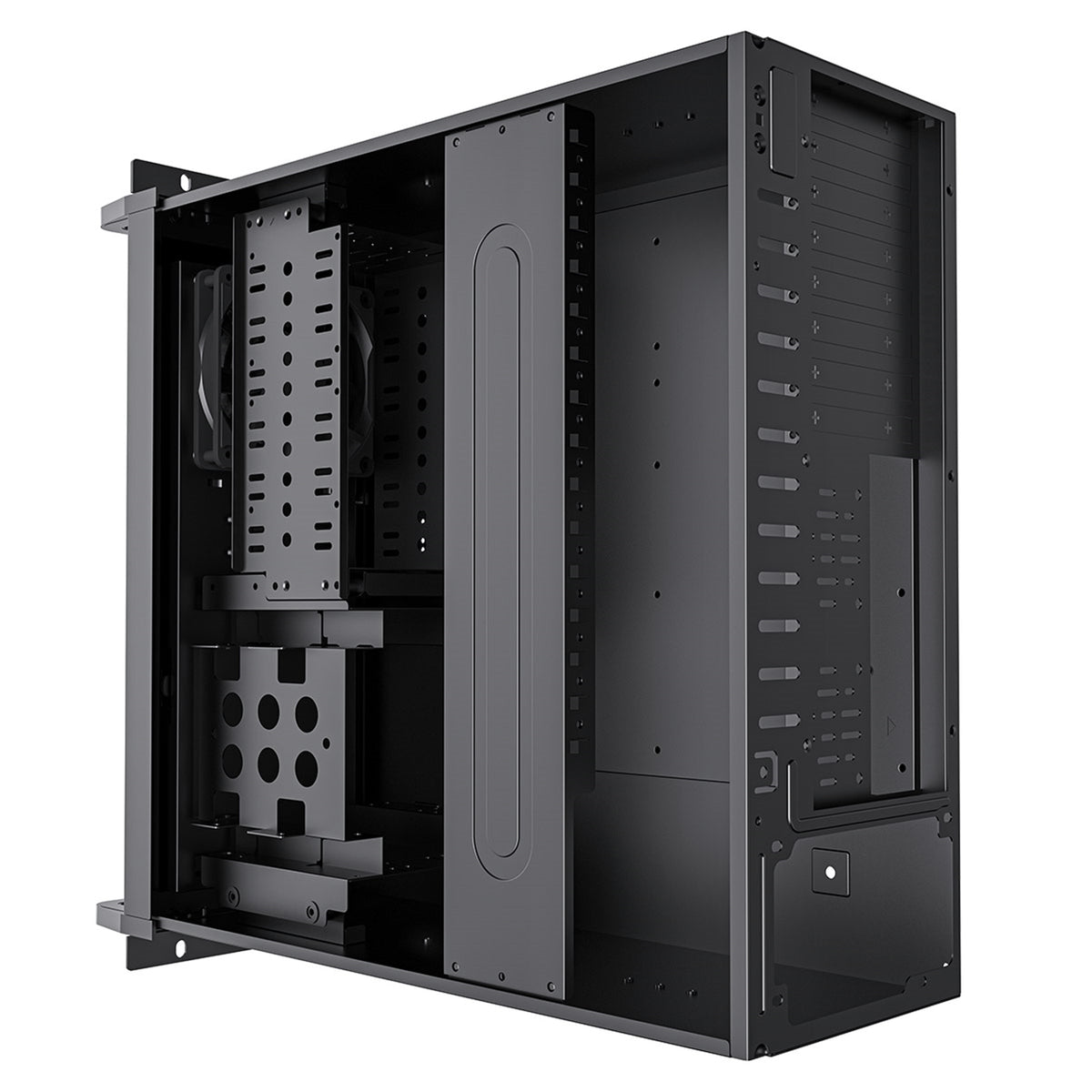 CiT 4U 500 | Rackmount server case | ATX support and 8 HDD bays | Black