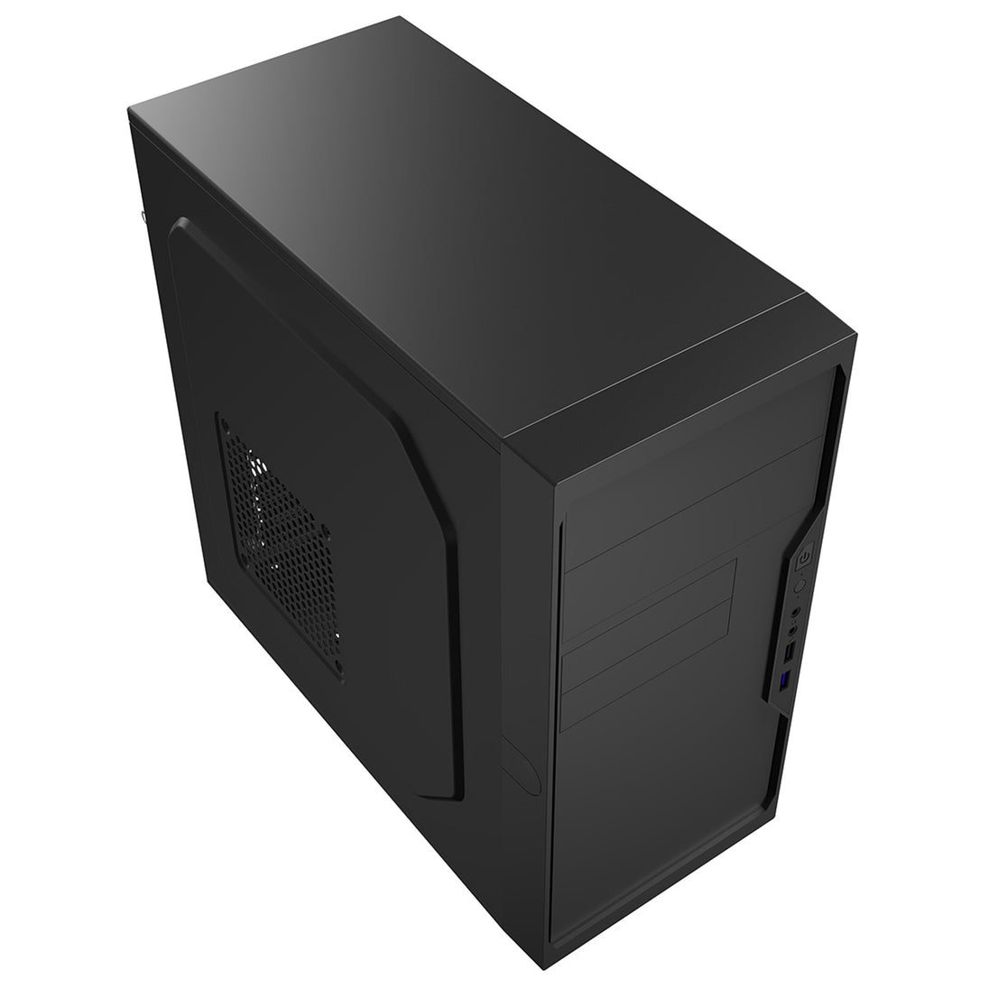 CiT Work | Micro-ATX PC case | USB 3.0 and HD audio | Black
