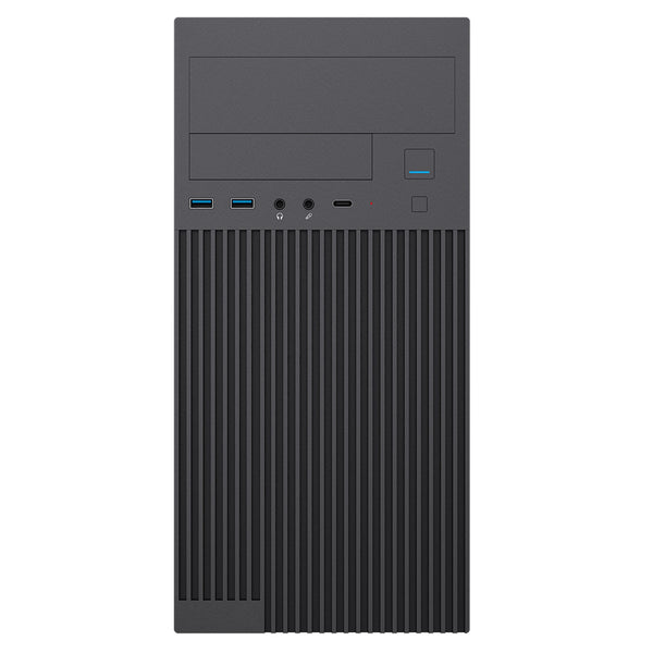 CiT Mentor | Micro-ATX office PC case | USB-C | 80mm rear fan