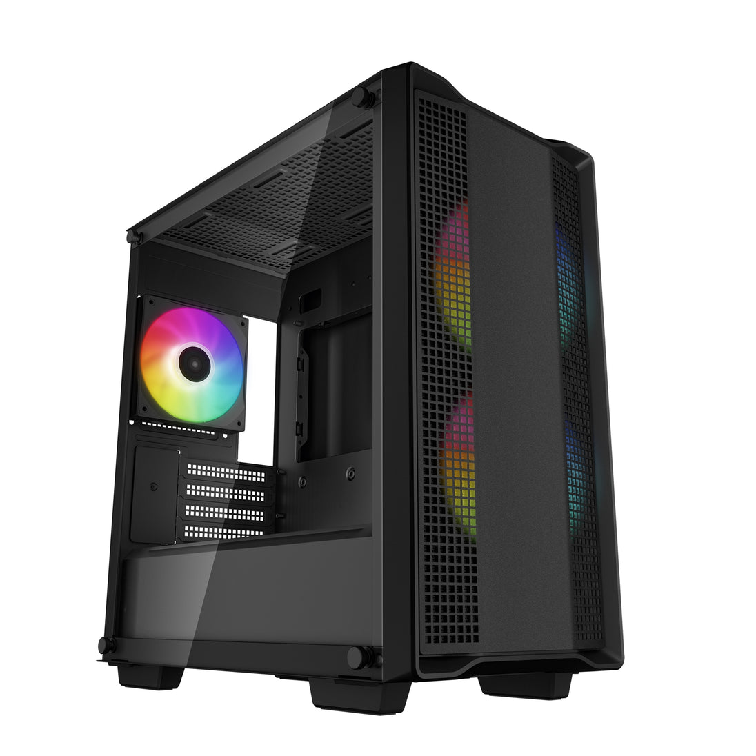 DeepCool CC360 ARGB | Micro-ATX PC case | 3 fans | Tempered glass | Black