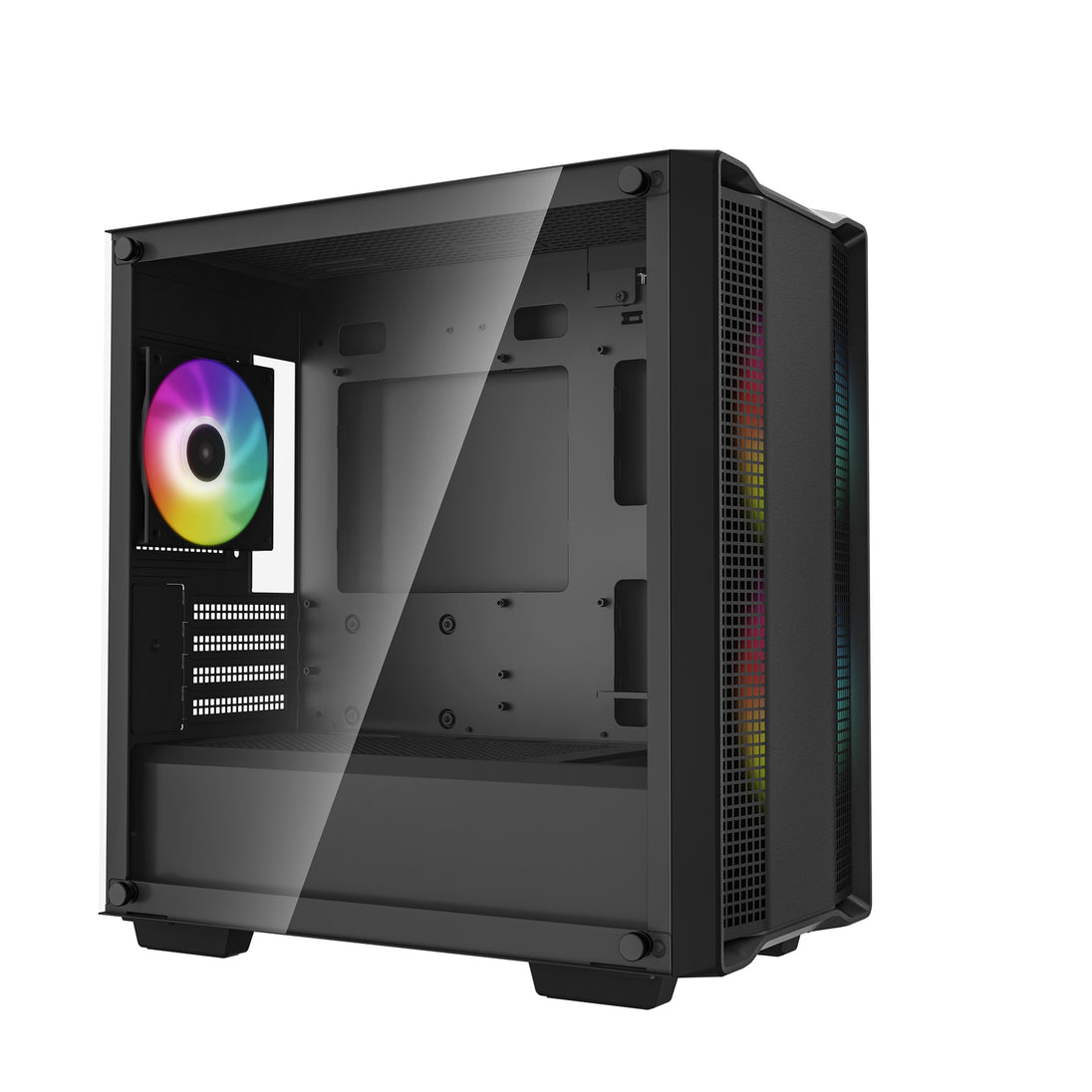 DeepCool CC360 ARGB | Micro-ATX PC case | 3 fans | Tempered glass | Black