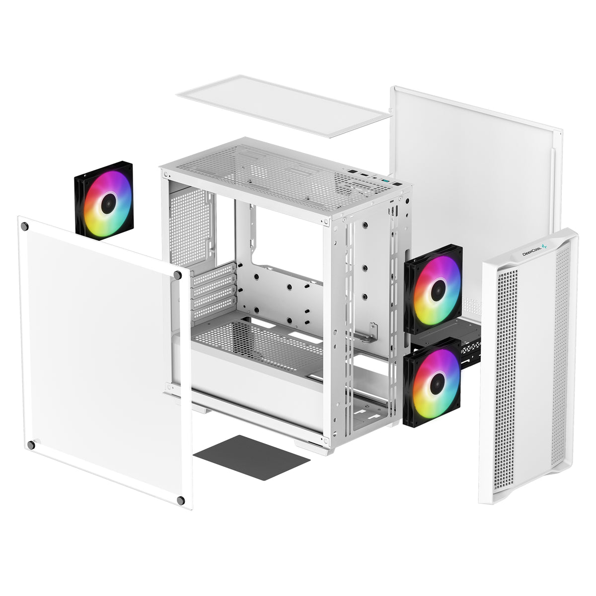 DeepCool CC360 WH ARGB | Micro-ATX PC case | 3 x 120mm fans | White