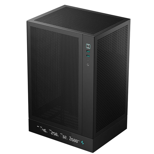 DeepCool CH170 DIGITAL | Mini-ITX PC case | Built-in CPU/GPU display | Black