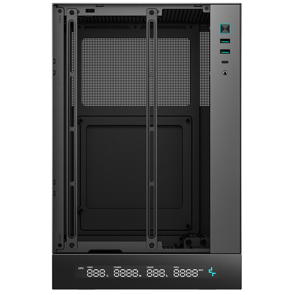 DeepCool CH170 DIGITAL | Mini-ITX PC case | Built-in CPU/GPU display | Black