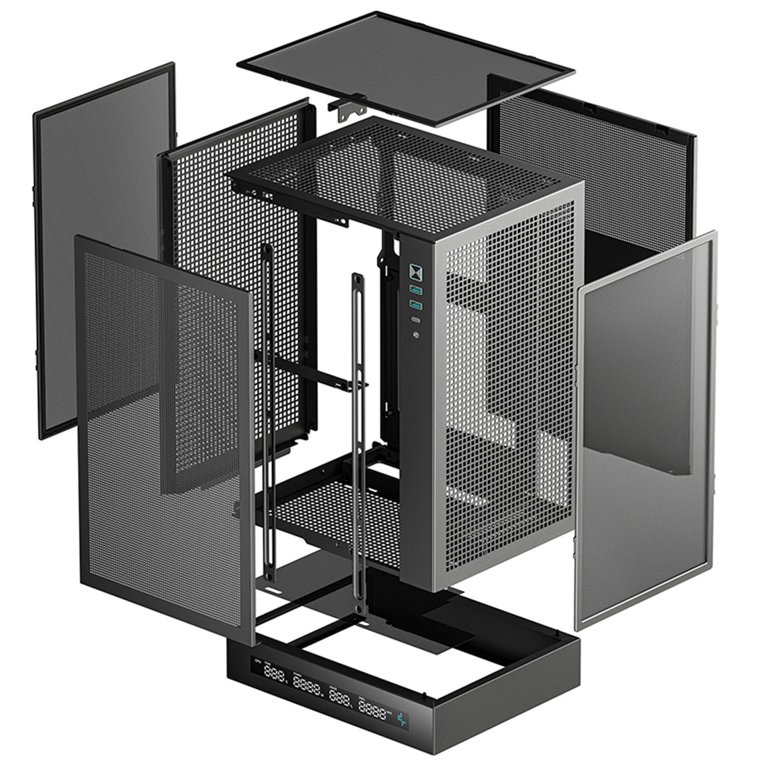 DeepCool CH170 DIGITAL | Mini-ITX PC case | Built-in CPU/GPU display | Black