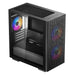 DeepCool MATREXX 40 3FS | Micro-ATX PC case | Three tri-colour LED fans | Black