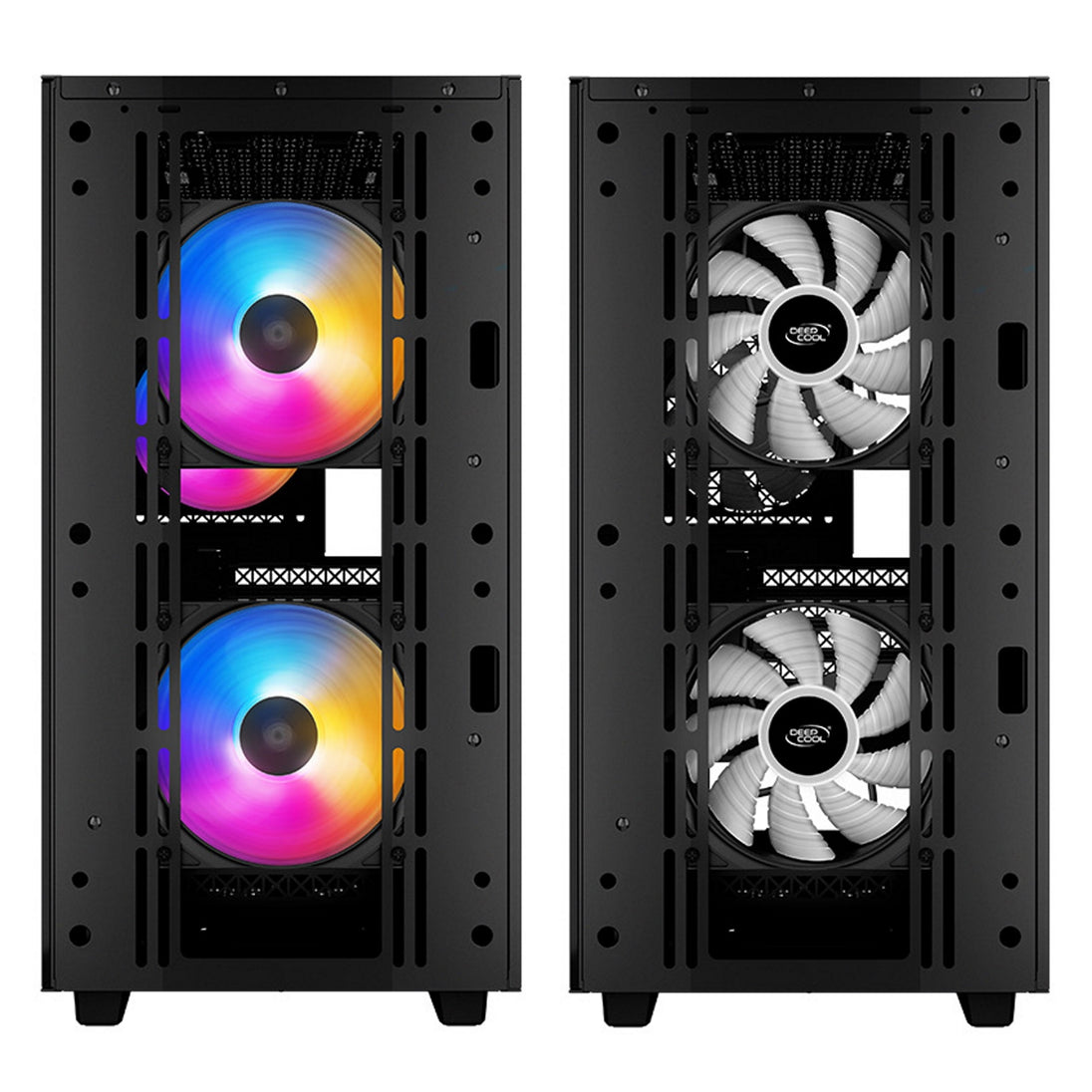 DeepCool MATREXX 40 3FS | Micro-ATX PC case | Three tri-colour LED fans | Black
