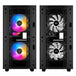 DeepCool MATREXX 40 3FS | Micro-ATX PC case | Three tri-colour LED fans | Black