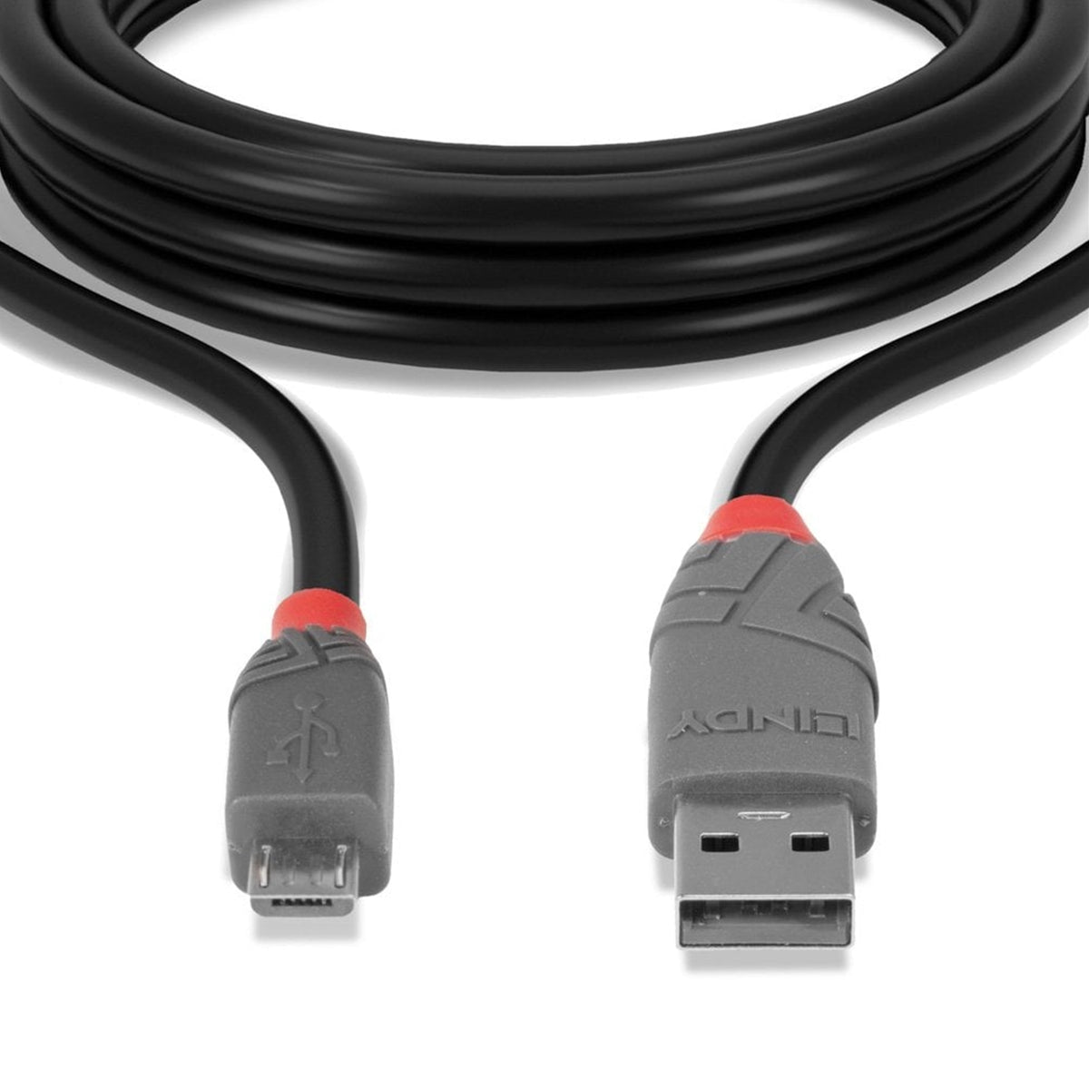 LINDY 36730 Anthra Line | USB 2.0 cable | Type A to Micro-B | 0.2 m | Black