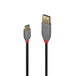 LINDY Anthra Line | USB-A to USB-C cable | USB 2.0 480Mbps | 2m | Black