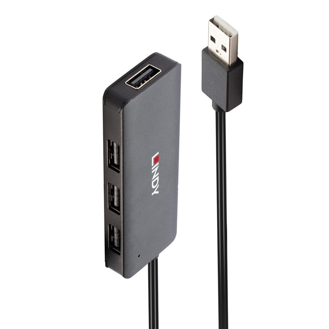 LINDY 42986 | USB 2.0 hub | 4 USB-A ports | Black