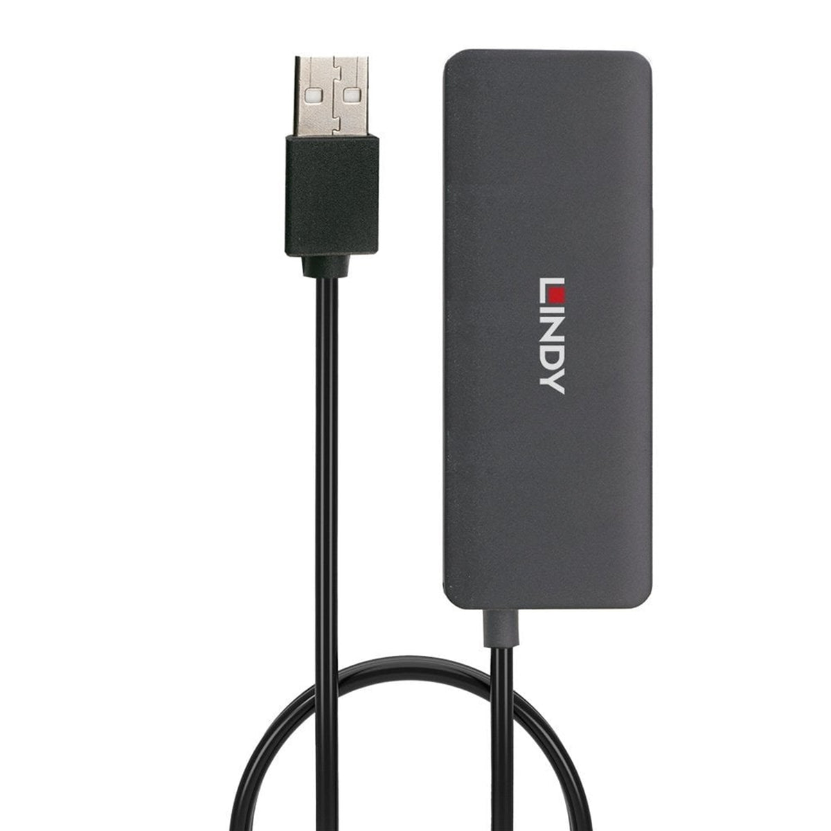 LINDY 42986 | USB 2.0 hub | 4 USB-A ports | Black