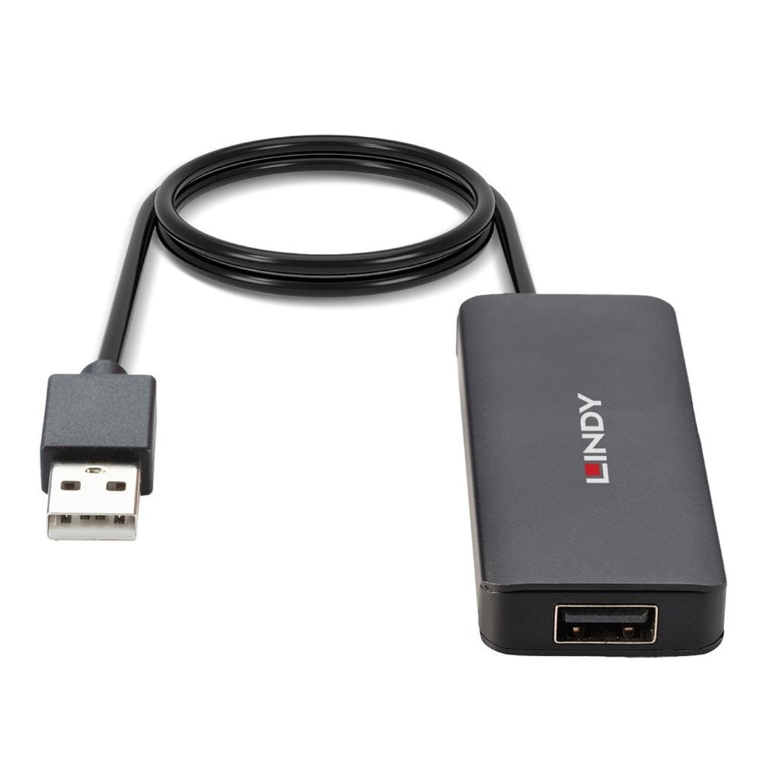 LINDY 42986 | USB 2.0 hub | 4 USB-A ports | Black