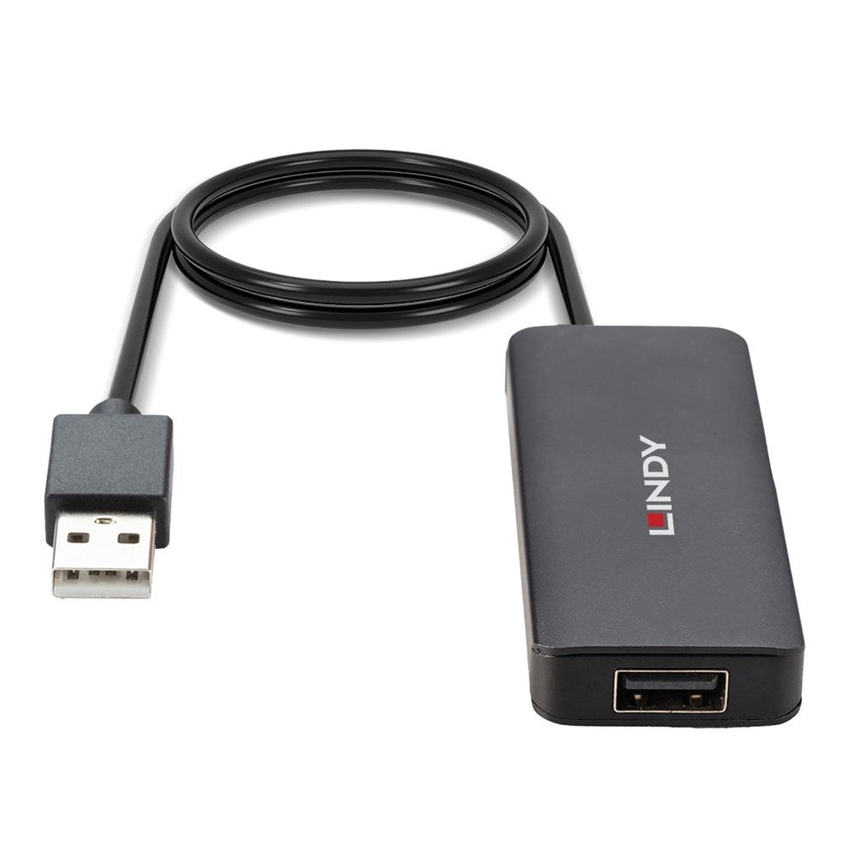 LINDY 42986 | USB 2.0 hub | 4 USB-A ports | Black