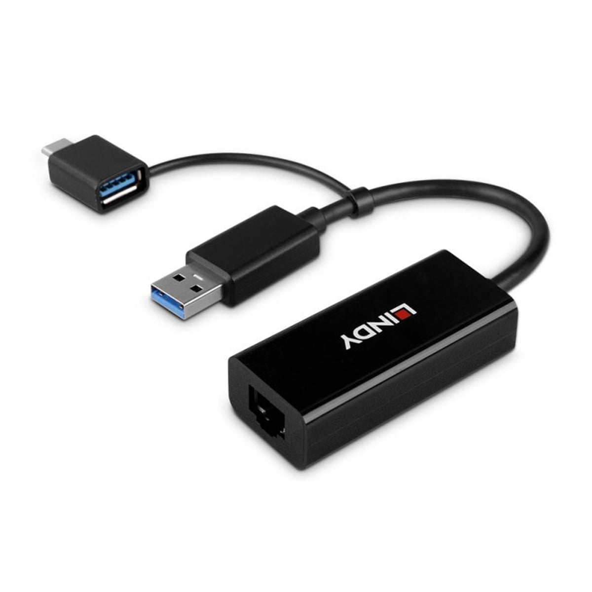 LINDY 43412 | USB Gigabit Ethernet adapter | USB 3.2 Gen 1 | USB-A and USB-C