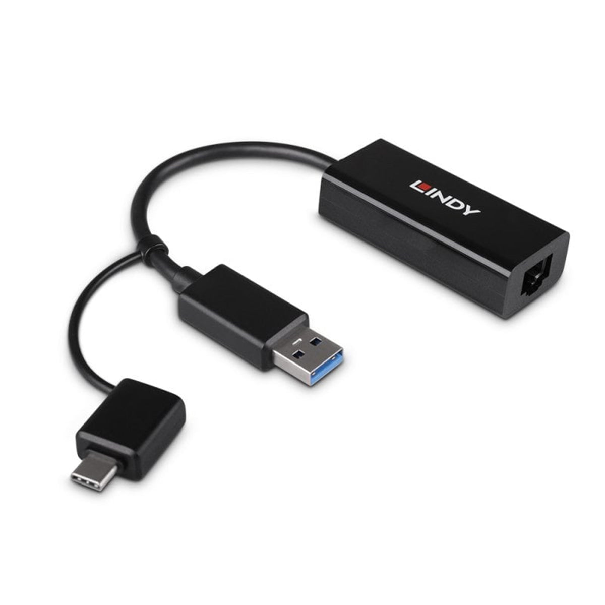 LINDY 43412 | USB Gigabit Ethernet adapter | USB 3.2 Gen 1 | USB-A and USB-C