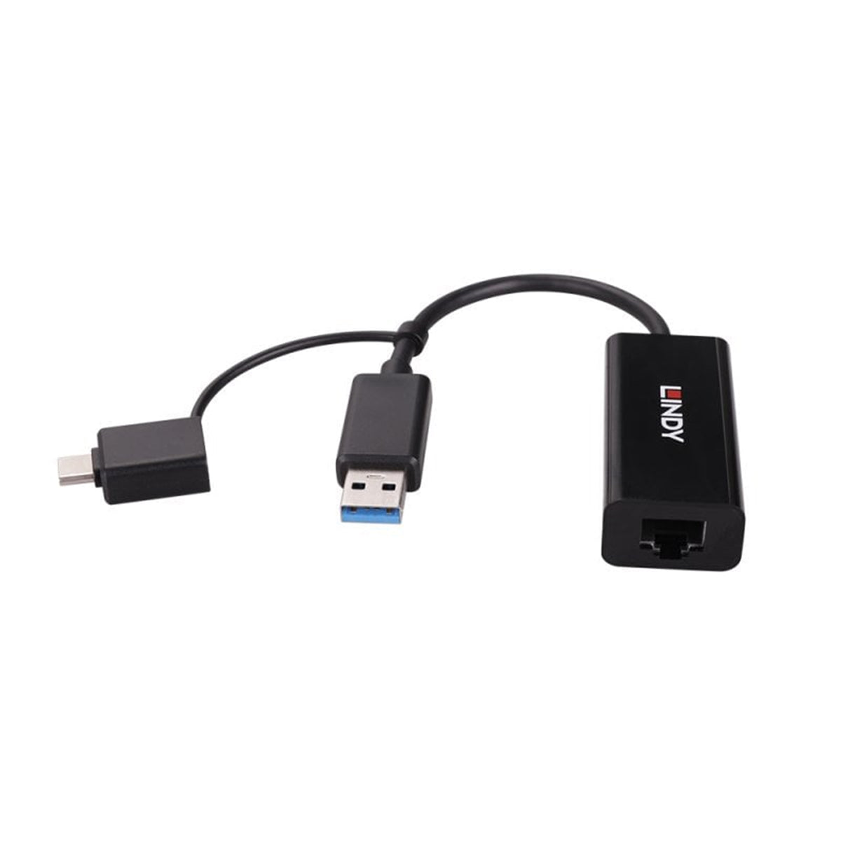 LINDY 43412 | USB Gigabit Ethernet adapter | USB 3.2 Gen 1 | USB-A and USB-C
