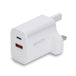 LINDY 73425 | USB charger | 30W USB-A and USB-C | White UK plug