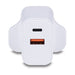 LINDY 73425 | USB charger | 30W USB-A and USB-C | White UK plug