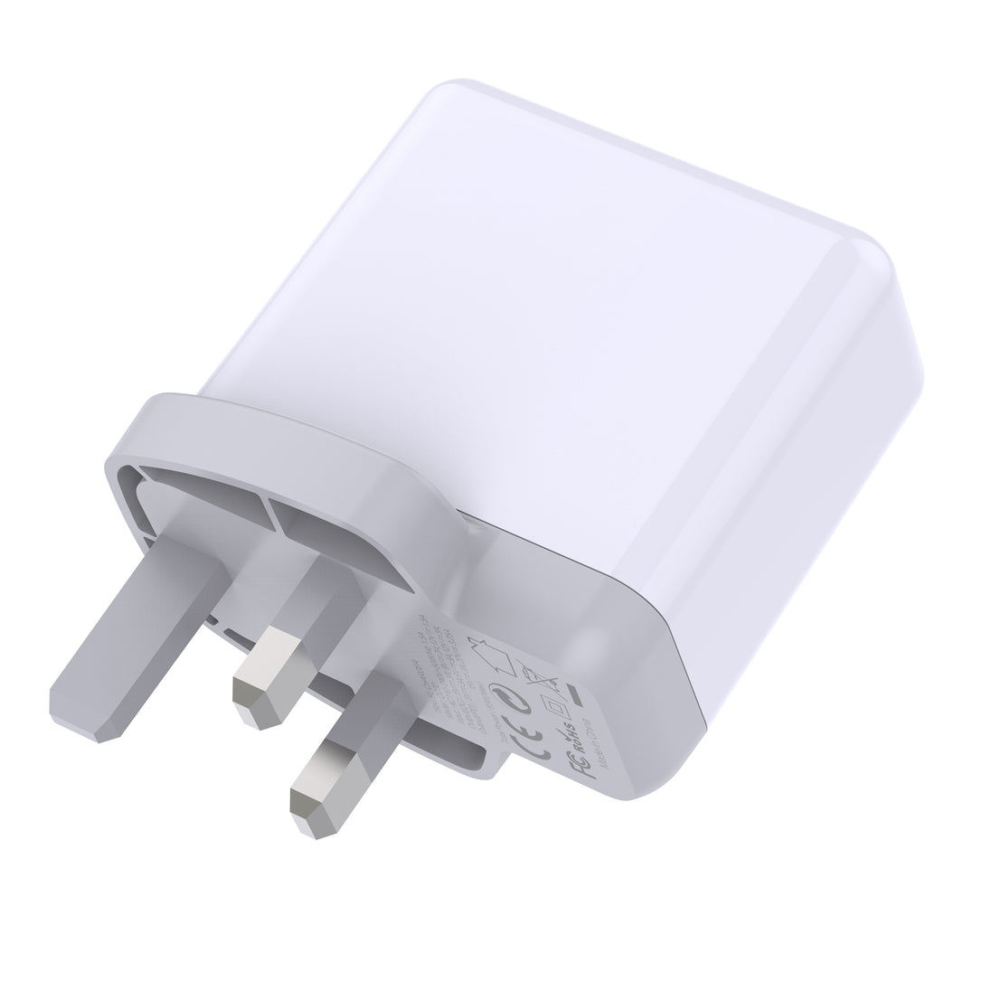 PREVO QC72 | USB-C and USB-A mains charger | 65W | White