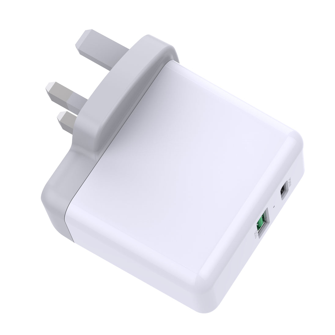 PREVO QC72 | USB-C and USB-A mains charger | 65W | White