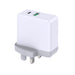 PREVO QC72 | USB-C and USB-A mains charger | 65W | White