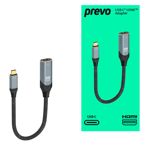 PREVO USBC-HDMI-ADA | USB-C to HDMI adapter | 4K at 60Hz | 0.2 m