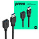 PREVO USBM-USBF-3M-3.0 | USB extension cable | USB 3.0 up to 5Gbps | 3m black