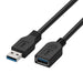PREVO USBM-USBF-3M-3.0 | USB extension cable | USB 3.0 up to 5Gbps | 3m black