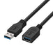 PREVO USBM-USBF-3M-3.0 | USB extension cable | USB 3.0 up to 5Gbps | 3m black