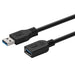 PREVO USBM-USBF-3M-3.0 | USB extension cable | USB 3.0 up to 5Gbps | 3m black