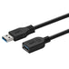 PREVO USBM-USBF-3M-3.0 | USB extension cable | USB 3.0 up to 5Gbps | 3m black