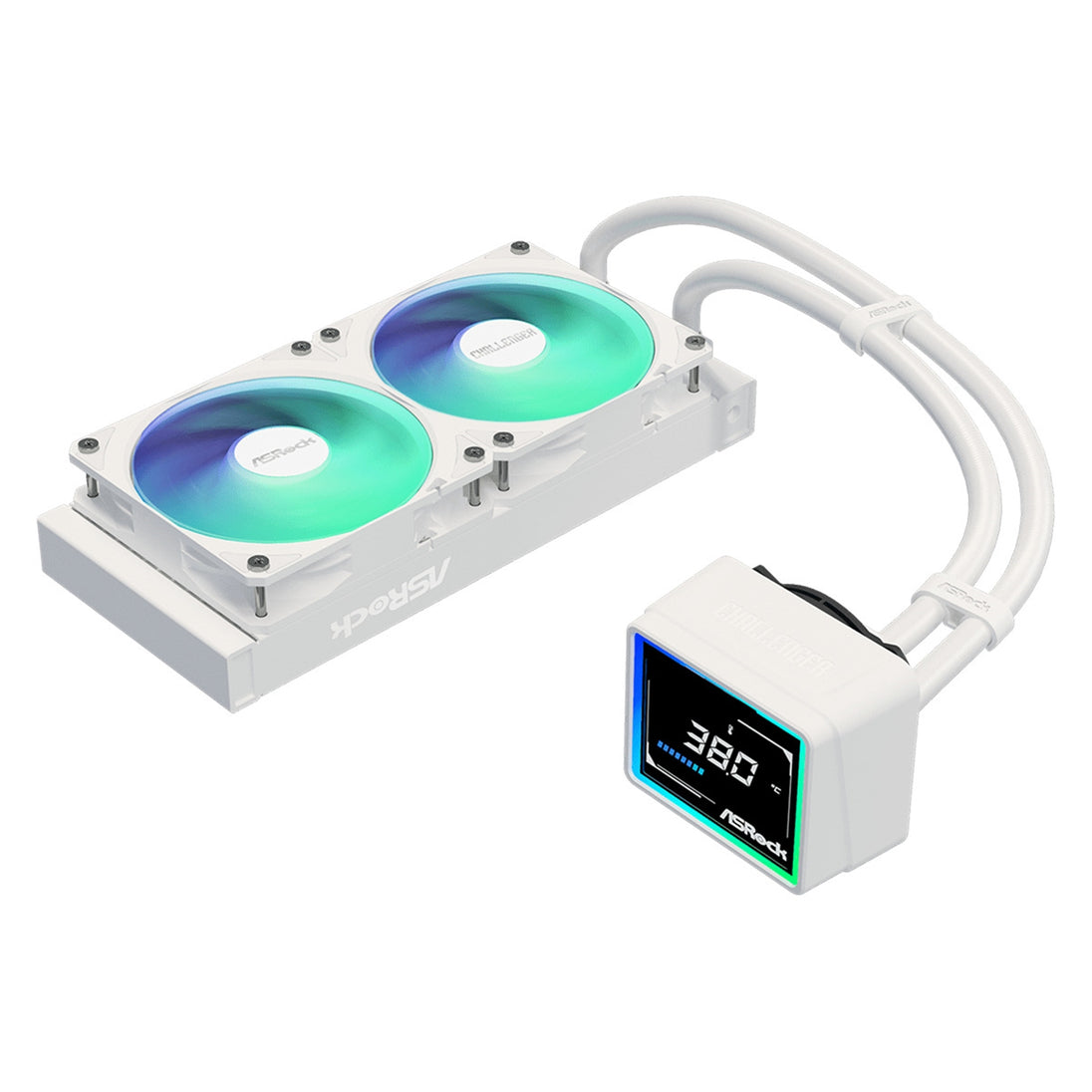 ASRock Challenger White 240 Digital | 240mm liquid CPU cooler | 3-inch display