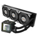 ASRock Steel Legend Dark 360 LCD | 360mm AIO CPU cooler | 3.4-inch LCD | Black
