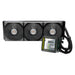 ASRock Steel Legend Dark 360 LCD | 360mm AIO CPU cooler | 3.4-inch LCD | Black