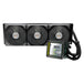 ASRock Steel Legend Dark 360 LCD | 360mm AIO CPU cooler | 3.4-inch LCD | Black