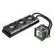 ASRock Steel Legend Dark 360 LCD | 360mm AIO CPU cooler | 3.4-inch LCD | Black